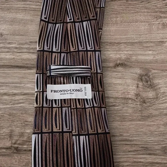 Pronto-uomo & Lanvin set of 2 ties abstract design silk necktie ties